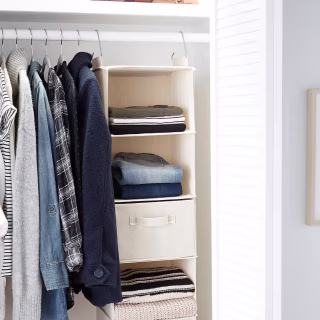 Container Store 6-Compartment Canvas Hanging Sweater Organizer