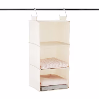 Container Store 3-Compartment Canvas Hanging Sweater Organizer