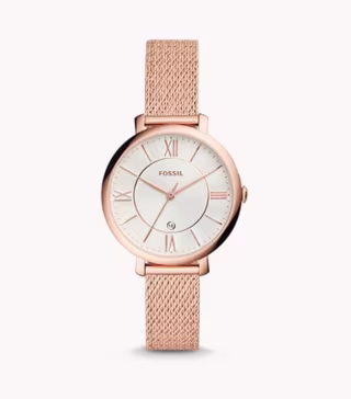 Fossil Jacqueline Three-Hand Rose Gold-Tone Stainless Steel Watch