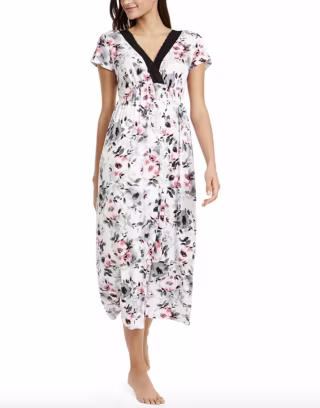 Charter Club Floral-Print Long Nightgown