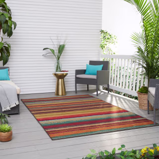 Mohawk Home Avenue Stripe Indoor Outdoor Rug