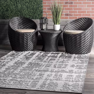 Rugs USA Hyperion Raised Abstract Shroud Outdoor Area Rug