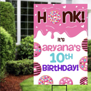 Honk Birthday Yard Sign