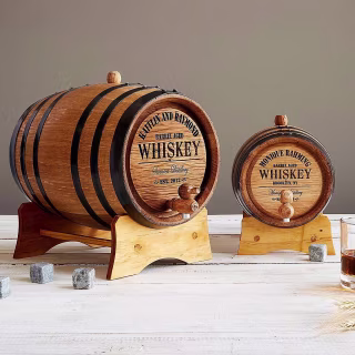 UncommonGoods Personalized Whiskey Barrel