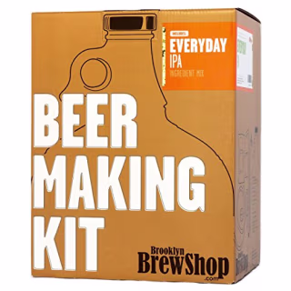 Brooklyn Brew Shop Everyday IPA Beer Making Kit: All-Grain Starter Set With Reusable Glass Fermenter, Brew Equipment, Ingredients (Malted Barley, Hops, Yeast) Perfect For Brewing Craft Beer At Home