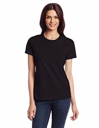 Hanes Women's Nano T-Shirt, Small, Black