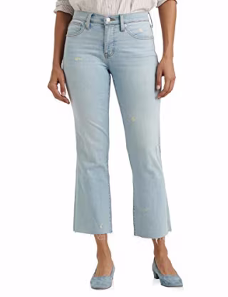 Lucky Brand Women's Mid Rise Ava Crop Mini Bootcut Jean, Sevia, 26W X 26L