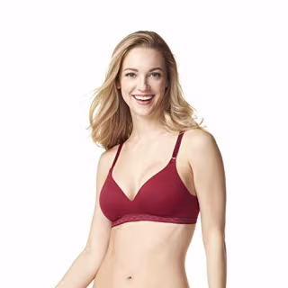 Warner's Women's Cloud 9 Wire-Free Contour Bra, Biking Red, 34A