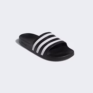 adidas Women's Adilette Aqua, White/Black, 5 M US