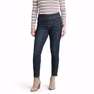 Signature by Levi Strauss & Co. Gold Label Women's Totally Shaping Pull-on Skinny Jeans, Stormy Sky, 2