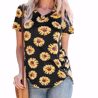 Amaryllis Apparel Casual Short Sleeve Top