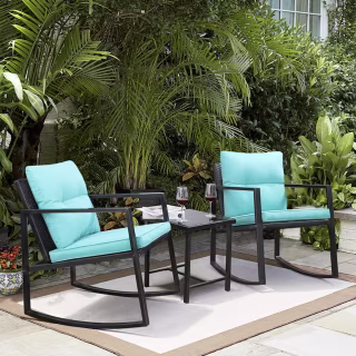 Ebern Designs 3-Piece Rattan Seating Group with Cushions