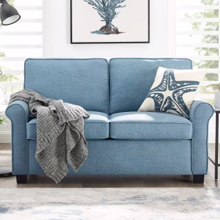 Mainstays Traditional Loveseat Sleeper with Memory Foam Mattress