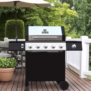 Gyna-Glo 5-Burner Open Cart LP Gas Grill