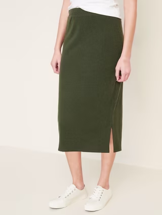 Old Navy Rib-Knit Midi Skirt