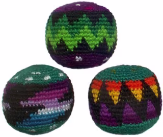 Set of 3 Hacky Sacks, Assorted Colors