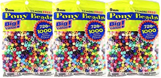 Pony Beads Multi Color 9mm 3000 Pcs