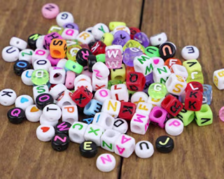 2000 pcs 10 Stylist Acrylic Alphabet Letter Beads Pony Cubes with 3 Elastic String Rolls for Jewelry Bracelet Making Kit by BlinkOne