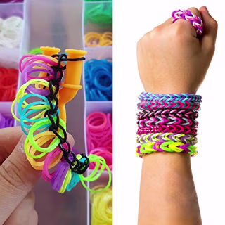15000 Loom Bands in 31 Colors Rubber Loom Band Refill Kit for Boy Girl Weaving DIY Craft Gift Set Include: 13000+ Premium Quality Loom Bands in 31 Colors + 500 Cute Clips+ 6 Hooks + 15 Charms