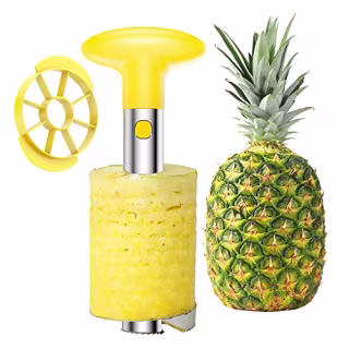 SameTech Easy Kitchen Tool Stainless Steel Fruit Pineapple Peeler Corer Slicer Cutter