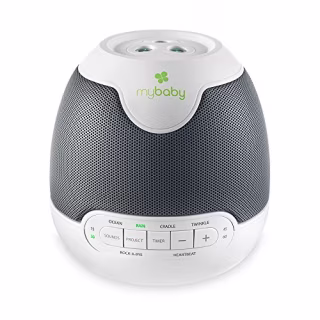 MyBaby, SoundSpa Lullaby - Sounds & Projection, Plays 6 Sounds & Lullabies, Image Projector Featuring Diverse Scenes, Auto-Off Timer Perfect for Naptime, Powered by an AC Adapter