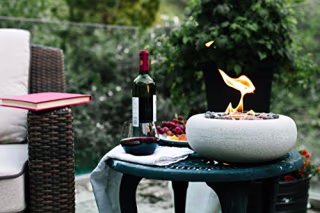 Terra Flame OD-TT-ZEN-PTR-03 Table Top Fire Bowl, Pewter