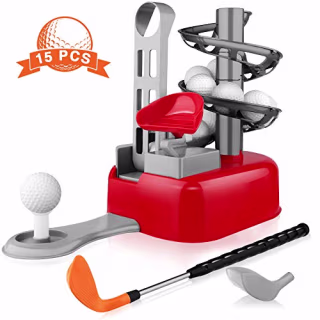 Blasland Kids Golf Toys Set - Outdoor Lawn Sport Toy, Training Golf Balls & Clubs Equipment, Indoor Exercise, Outside Yard Active Gifts Toys for 3 4 5 6 7 8 Year Olds Toddlers Boys Girls