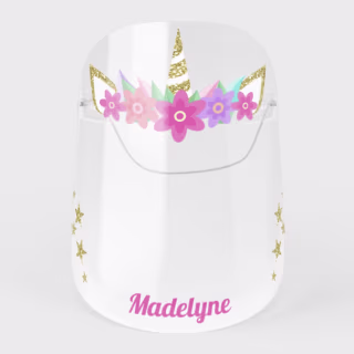 Zazzle Unicorn Face Shield
