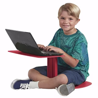 ECR4Kids The Surf Portable Lap Desk, Flexible Seating for Homeschool and Classrooms, One-Piece Writing Table for Kids, Teens and Adults, GREENGUARD [Gold] Certified, Red