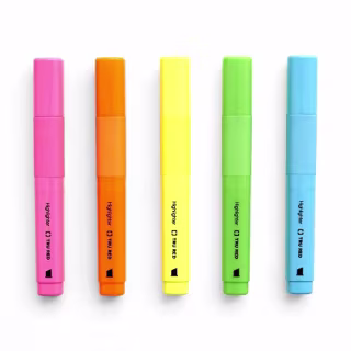 TRU RED Tank Highlighter with Grip Chisel Tip Asst 5/Pack