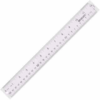 Westcott See Through Acrylic Ruler, 18", Clear - 1