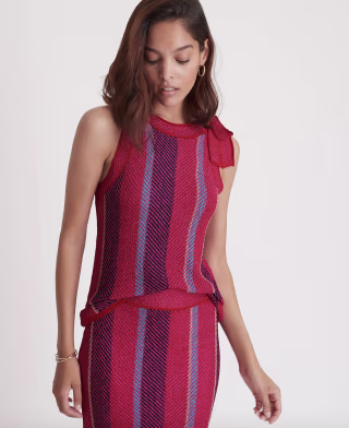 Ann Taylor Striped Halter Sweater