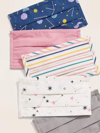 Old Navy Triple-Layer Cloth Face Masks for Kids 5-Pack