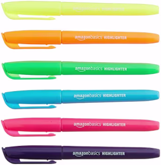 AmazonBasics Fluorescent Highlighters