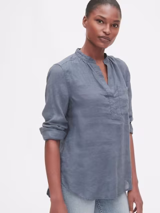 Popover Pocket Shirt in Linen