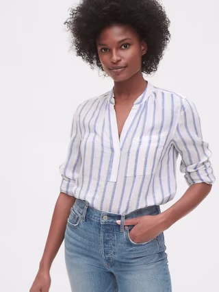 Popover Pocket Shirt in Linen