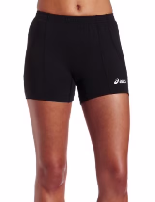 ASICS Women's Baseline Volleyball Shorts, Black, Medium