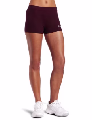 ASICS Women's Low Cut Performance Short, Maroon, Medium