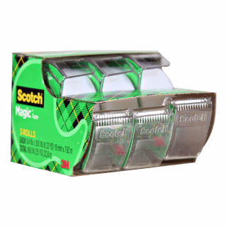 Scotch Magic Tape, 3 Rolls, Numerous Applications, Invisible, Engineered for Repairing, 3/4 x 300 Inches, Boxed (3105)