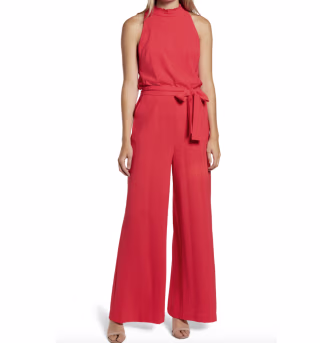 Vince Camuto Sleeveless Ruffle Neck Jumpsuit