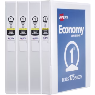 Avery Economy View 3 Ring Binders