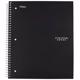 Five Star Spiral College Ruled Notebook