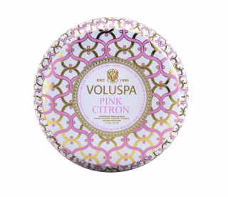 Voluspa Maison Blanc Pink Citron Maison Metallo Candle
