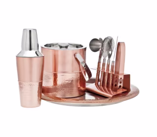 Godinger Nine-Piece Copper Finish Bar Set