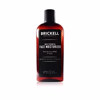 Brickell Men's Daily Essential Face Moisturizer for Men, Natural and Organic Fast-Absorbing Face Lotion with Hyaluronic Acid, Green Tea, and Jojoba, 4 Ounce, Scented