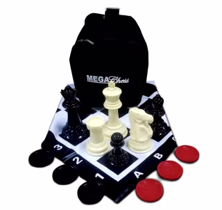 MegaChess 8" Tall Oversized Chess and Checker Set