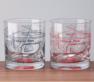 Baseball Park Map Glasses