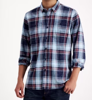 Sun and Stone Men's Abe Plaid Shirt