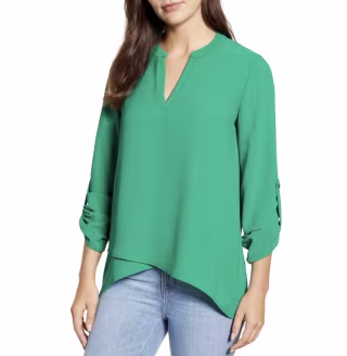 Gibson x International Women's Day Erin Cross Front Tunic Blouse