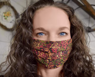 SewHappyGals Autumn Leaves Face Mask